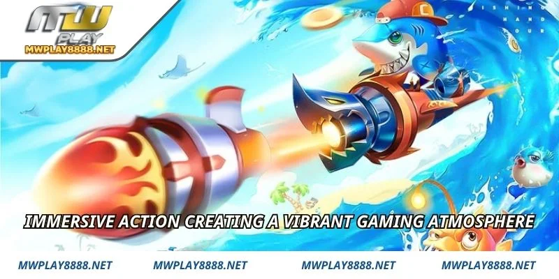 Immersive action creating a vibrant gaming atmosphere