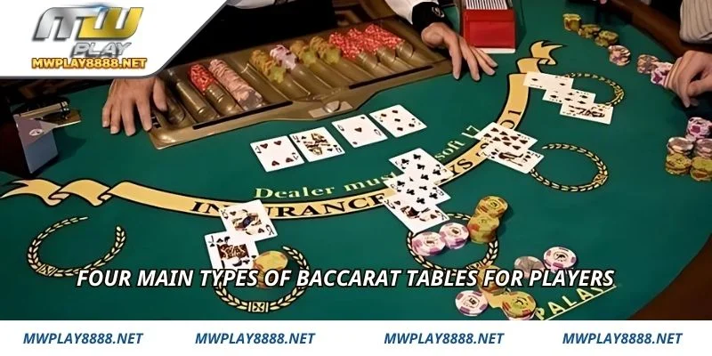Four main types of Baccarat tables for players