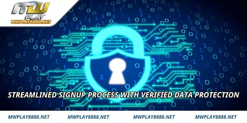 Streamlined signup process with verified data protection